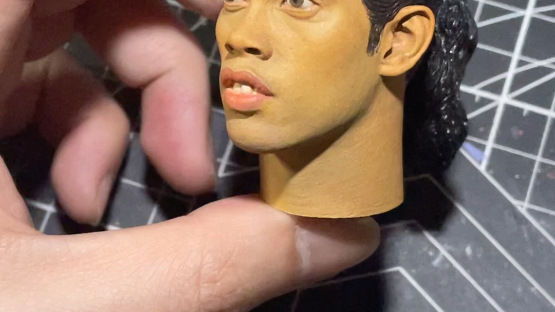 1/6兵人 罗纳尔迪尼奥头雕上色 白模出自刻家人