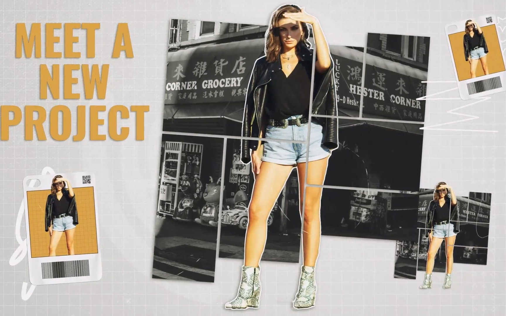 模板-别具一格效果的人物介绍娱乐脱口秀开场片头viedo blog 综艺节目