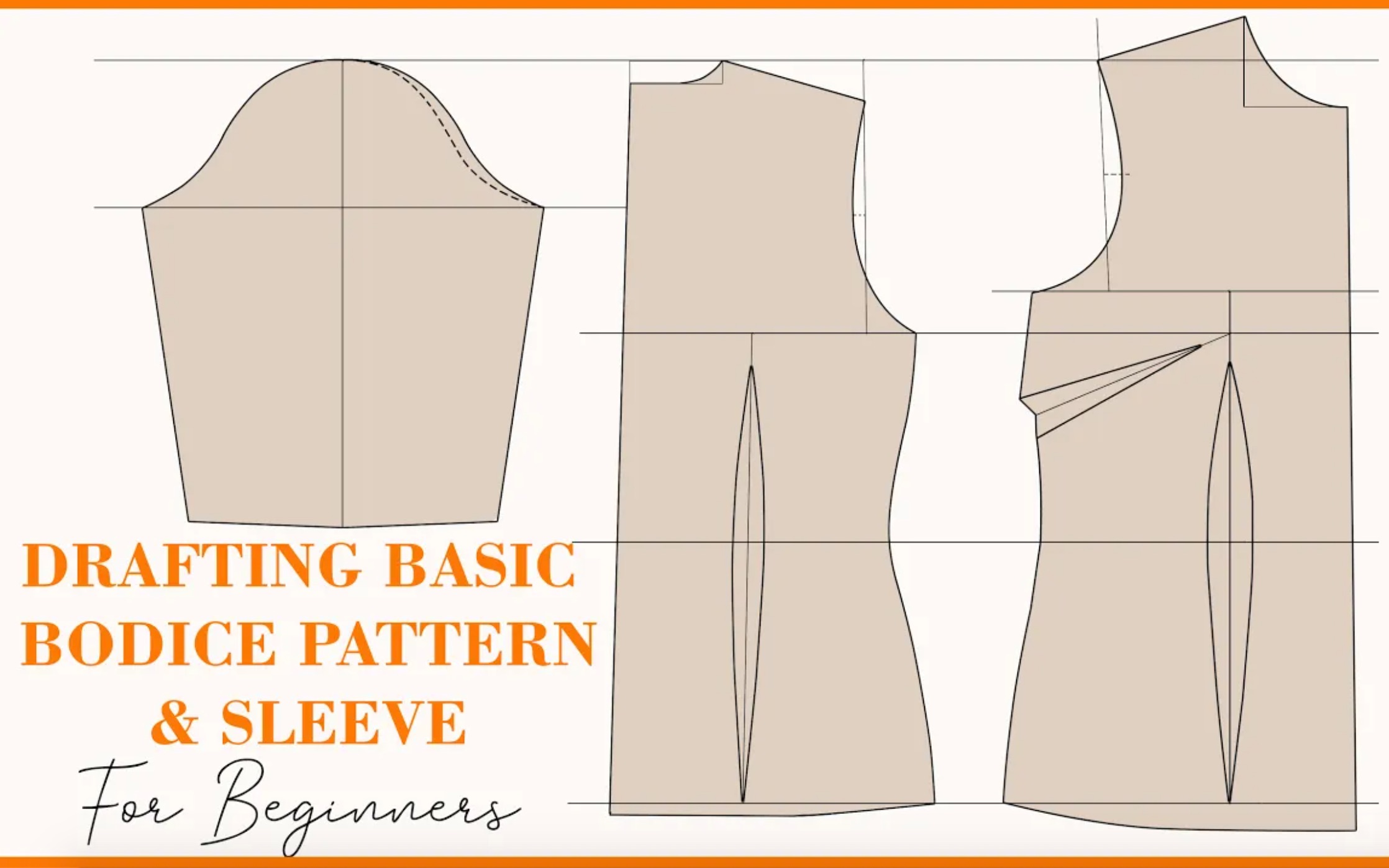 【Thuy】Basic Bodice Pattern With Darts For BEGINNERS|上装原型版绘制教程(有胸省腰省)哔哩哔哩bilibili