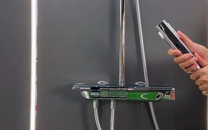 135_自带数显功能,实时监控水温的钢琴键花洒九牧36621#淋浴花洒