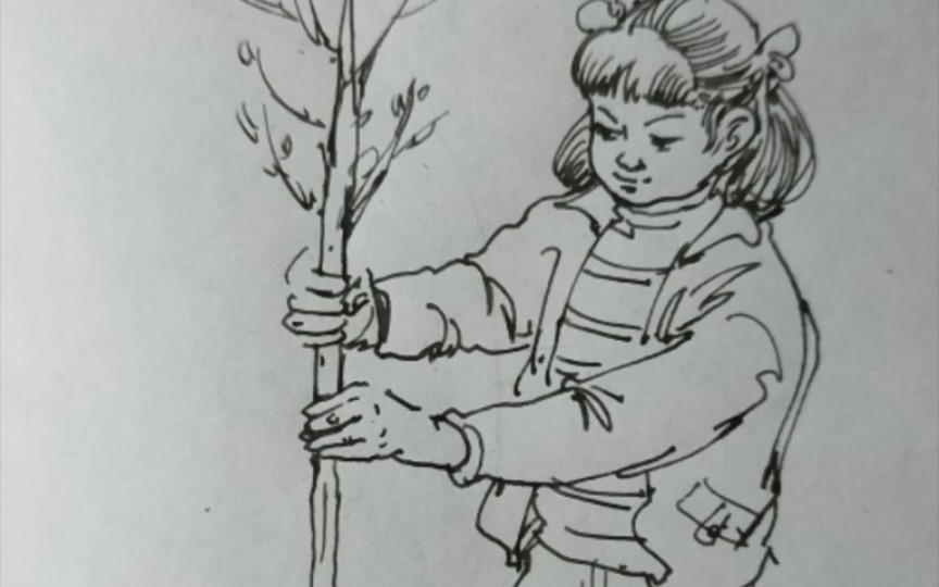 【速写】植树节速写