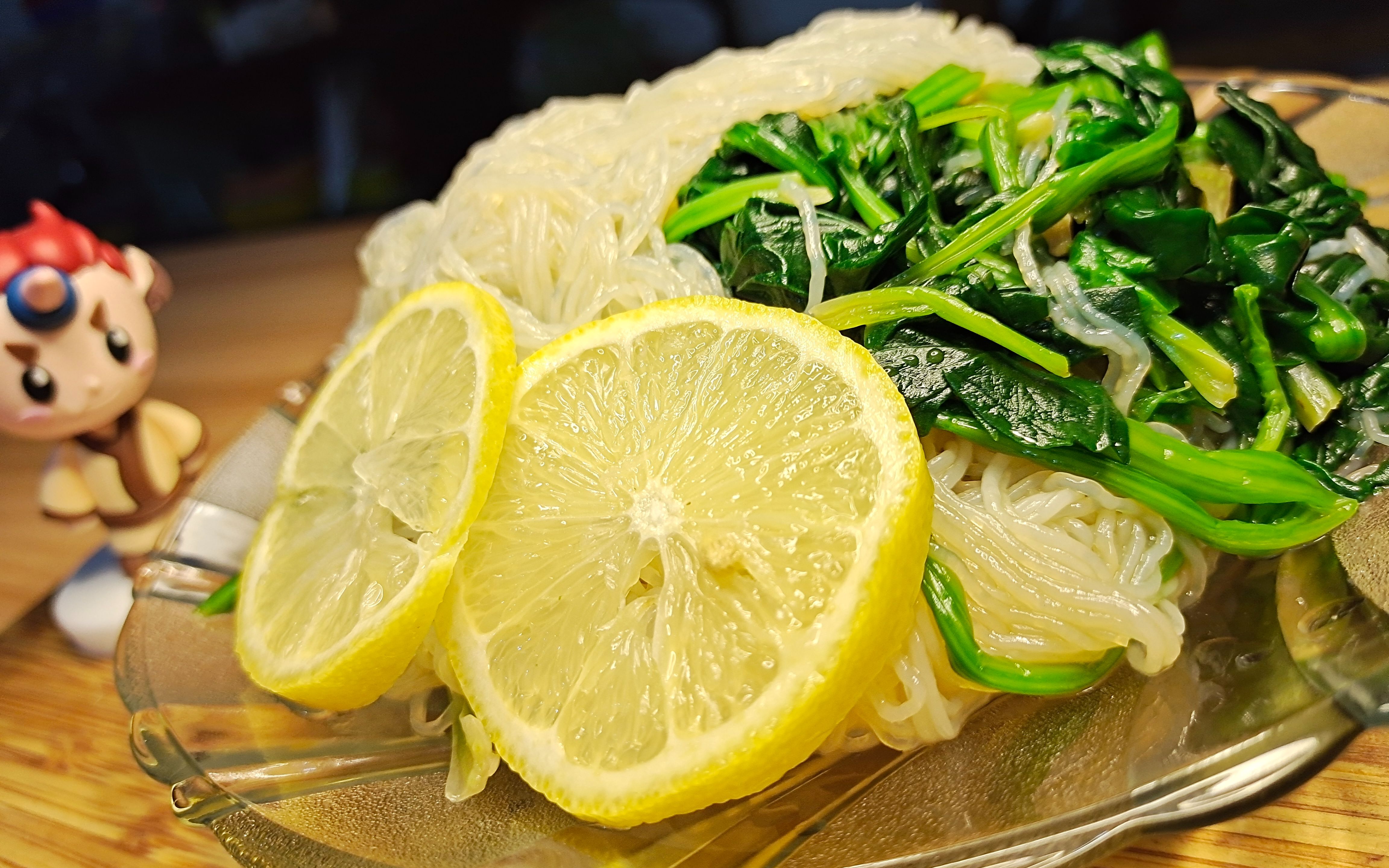 柠檬菠菜拌粉丝,酸甜爽口,简单易做好吃