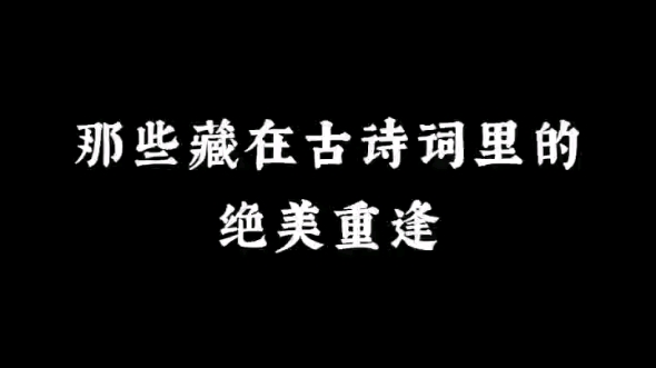 “正是江南好风景,落花时节又逢君”|那些藏在古诗词里的绝美重逢哔哩哔哩bilibili