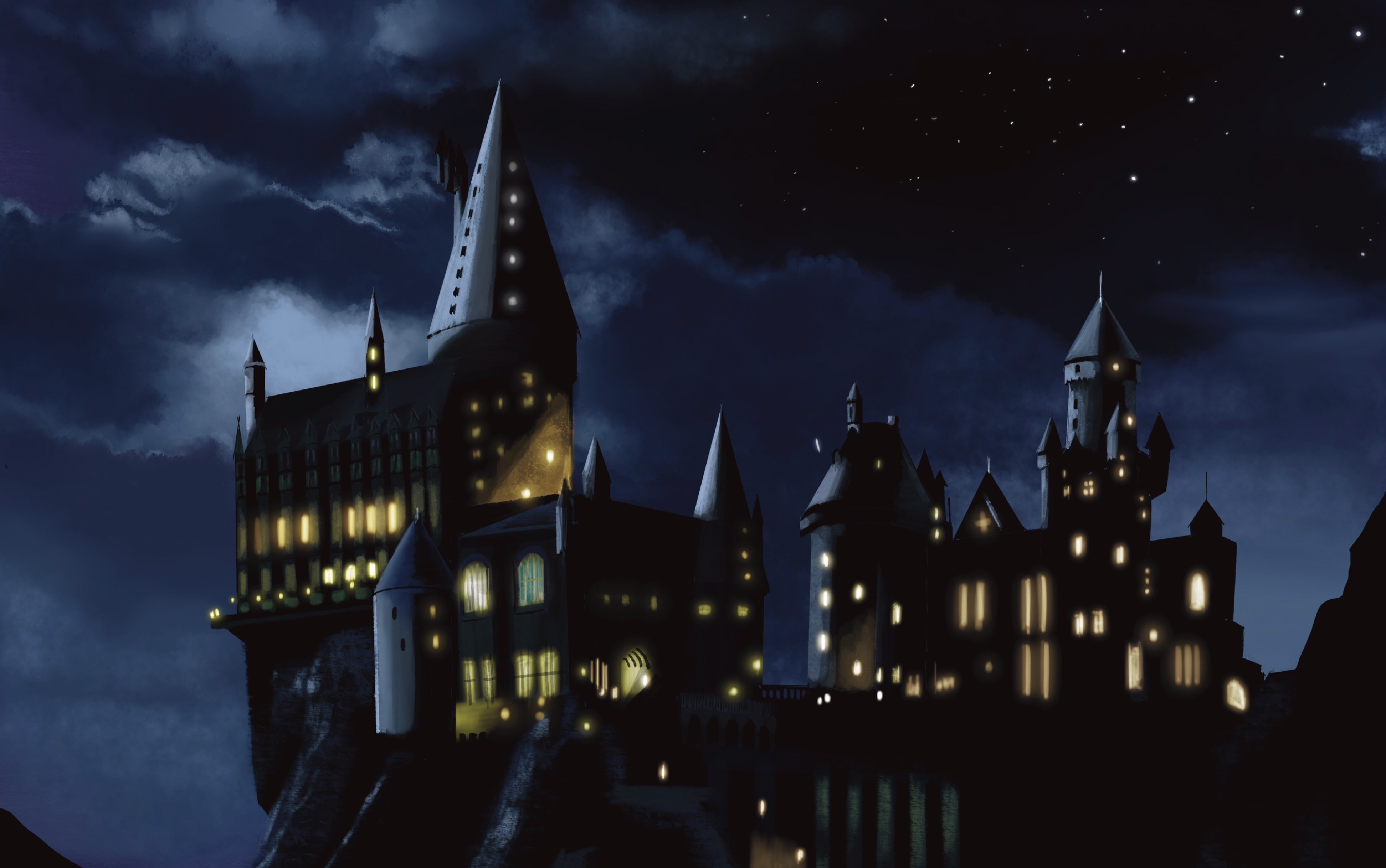 【ipad绘画|procreate】哈利波特魔法城堡,麻瓜们注意,摄魂怪要来了