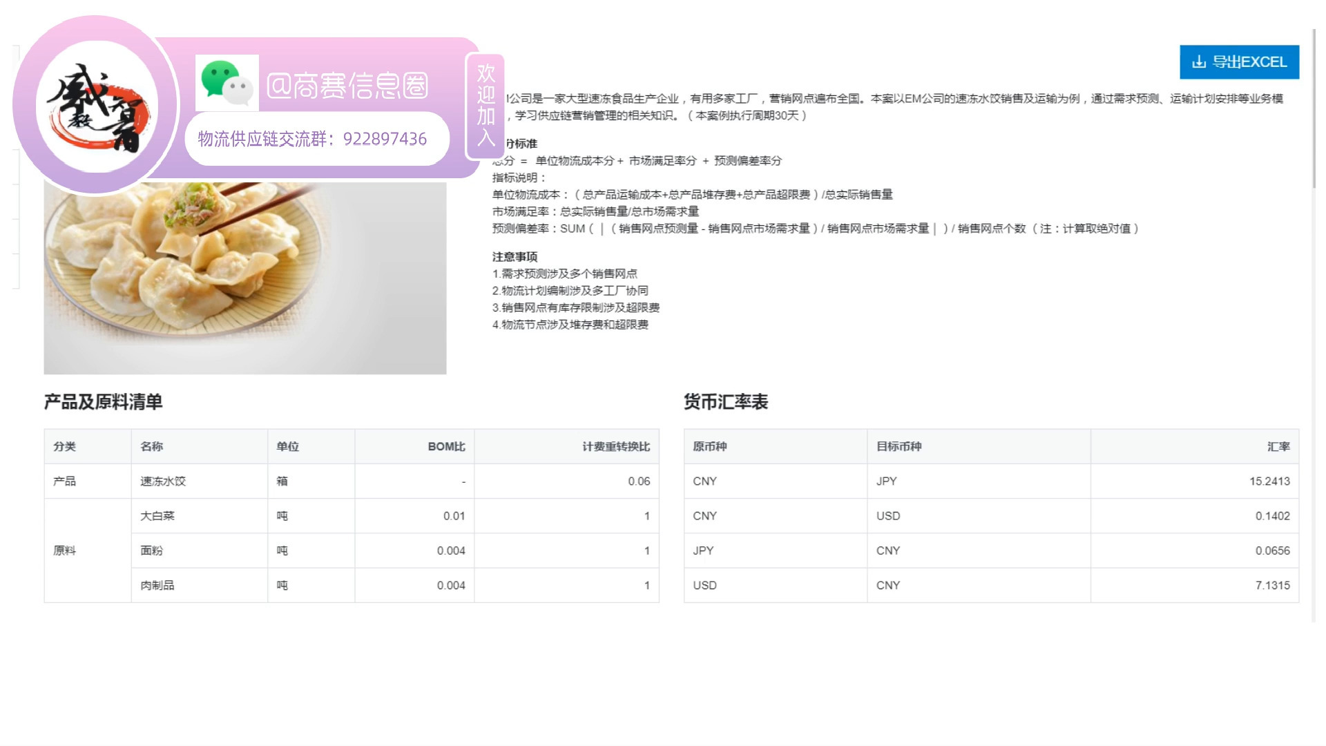 2025全国供应链大赛易木供应链规划系列课程7:速冻水饺销售案例哔哩哔哩bilibili