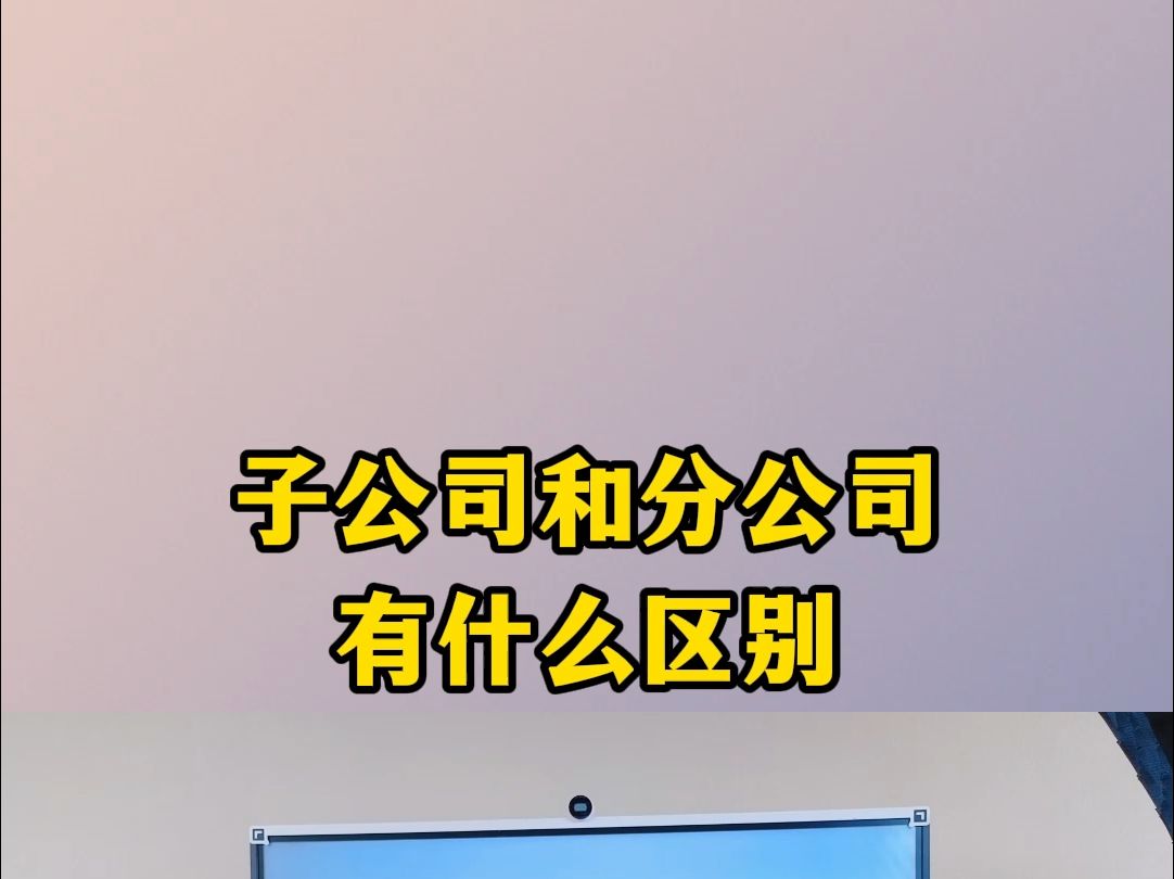 子公司和分公司有什么区别哔哩哔哩bilibili