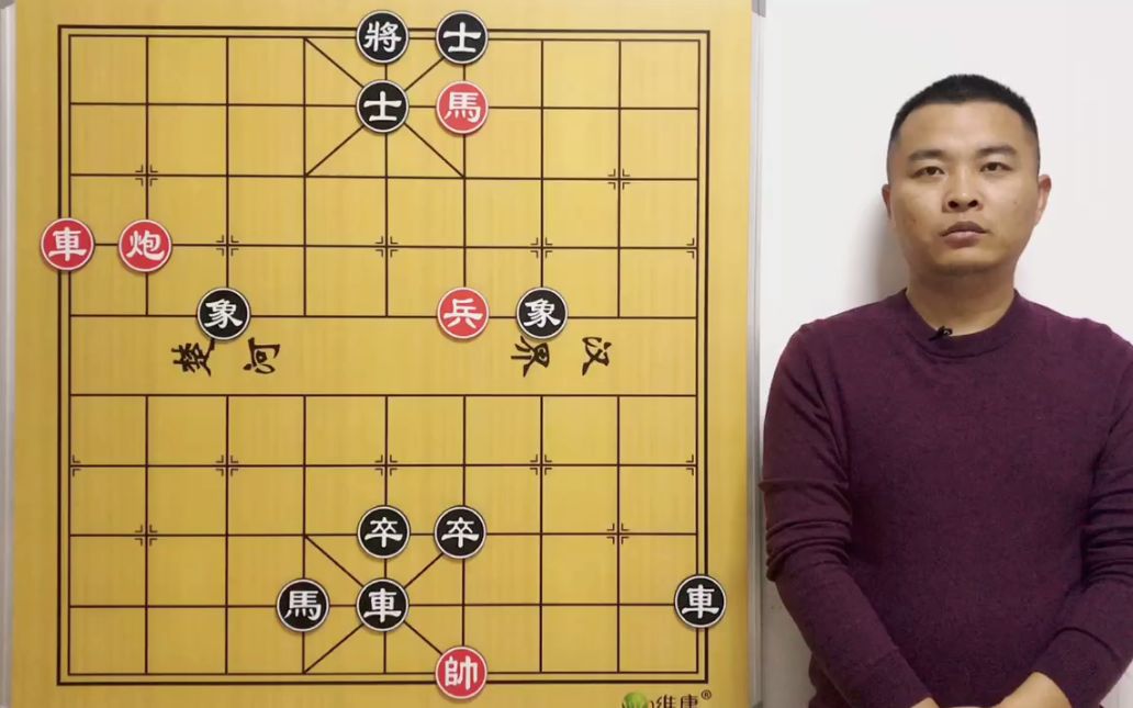 姜公钓渭:先把黑将打到三楼,车马兵再配合成杀