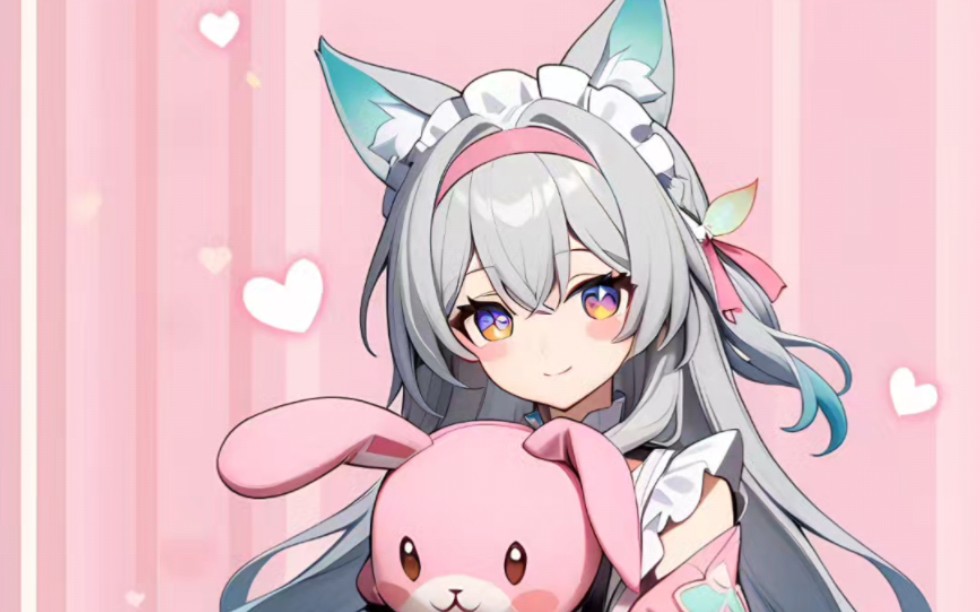 粉色猫耳女仆装流萤