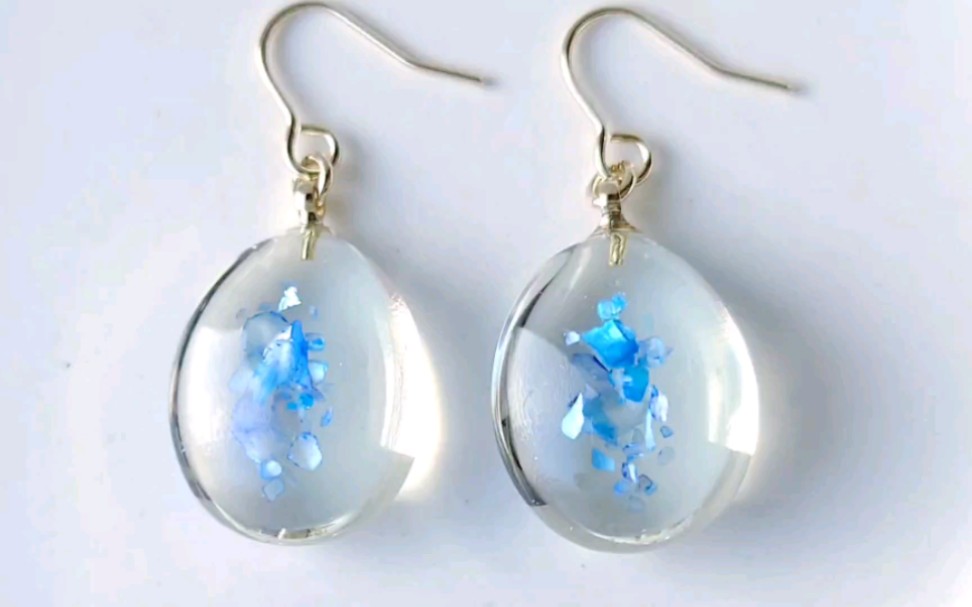 【手工滴胶教程】水滴,耳饰,滴胶的快乐你体会到了吗?