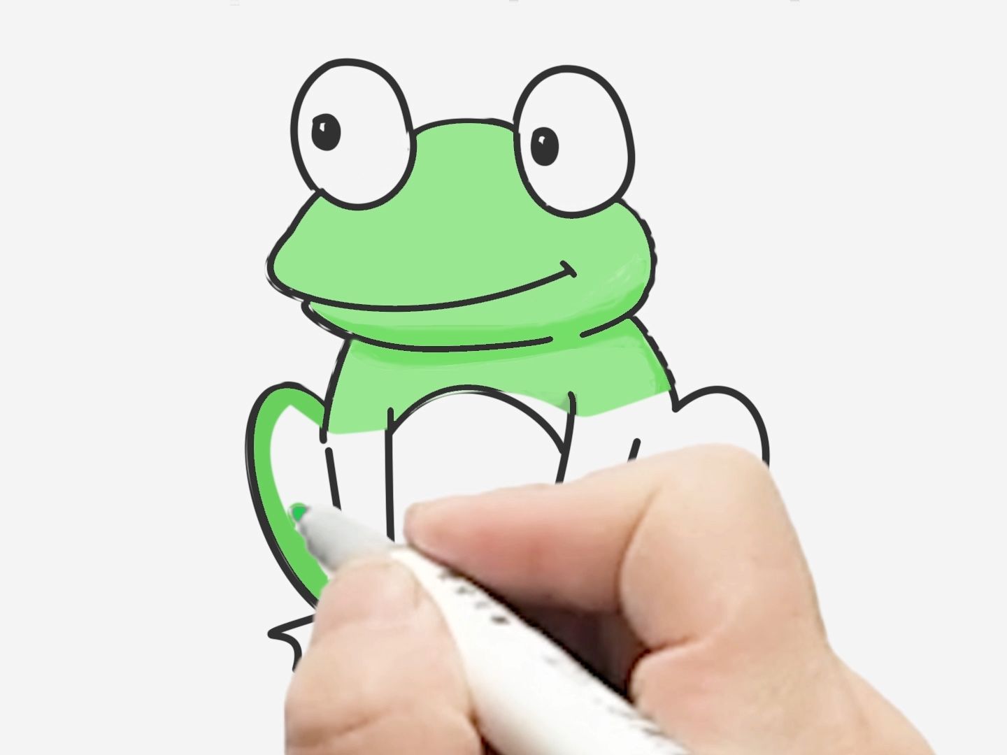 儿童简笔画小青蛙画法图片