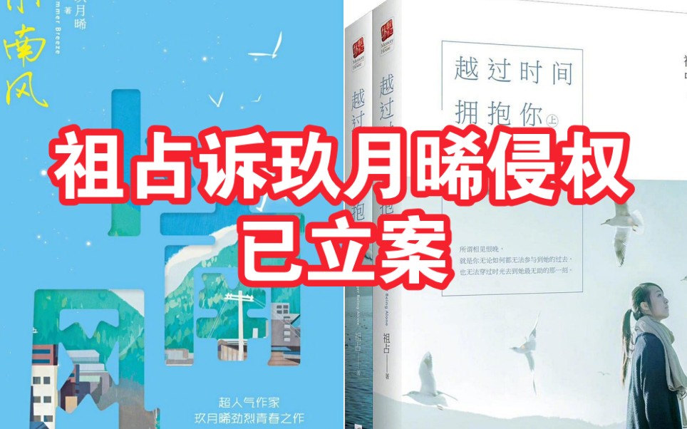 [图]作家祖占起诉玖月晞《小南风》侵犯《越过时间拥抱你》著作权一案正式立案