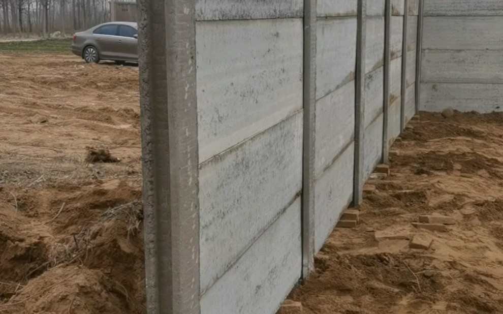 水泥预制板围墙,近年新兴的养殖圈地首选院墙,工期短,造价低,百米一日