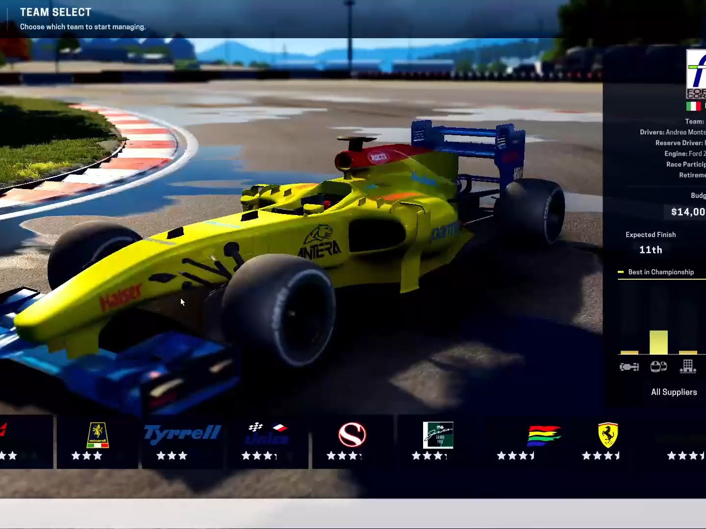 赛车经理 终极f1怀旧mod 贝纳通开局 中文解说