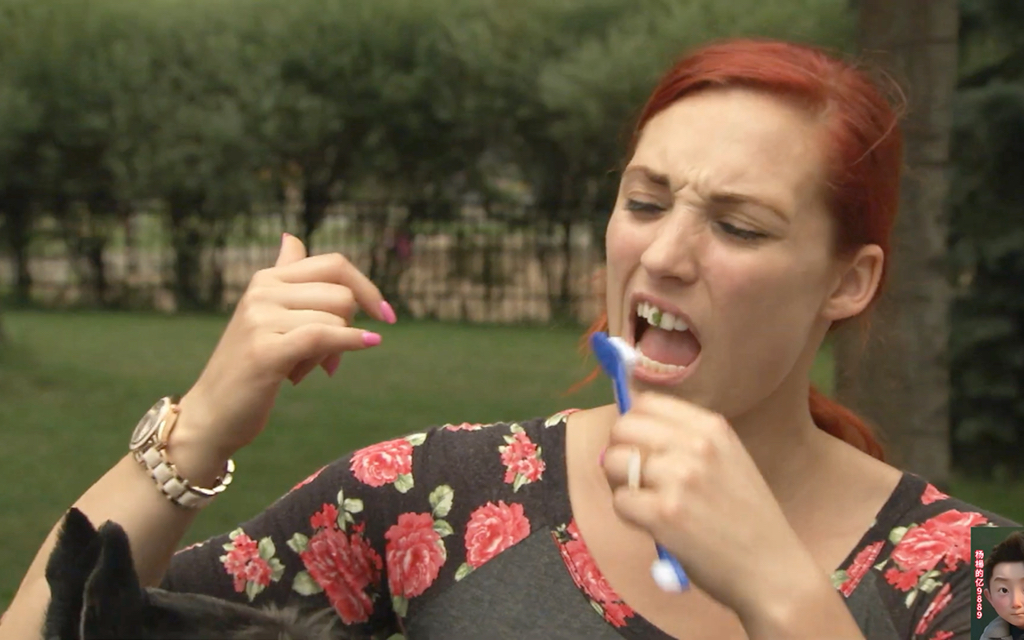 "萌翻天!我用狗狗的牙刷搞笑瞬间!