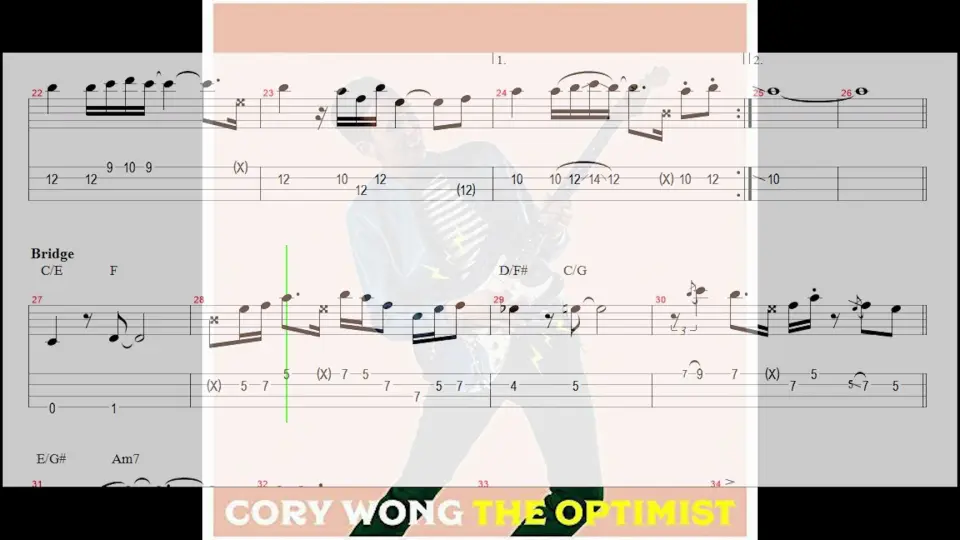 Cory Wong - The Optimist （bass with tab）_哔哩哔哩_bilibili