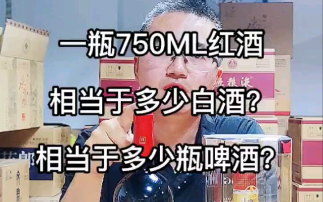 一瓶750毫升红酒相对于多少白酒相当于多少啤酒?哔哩哔哩bilibili