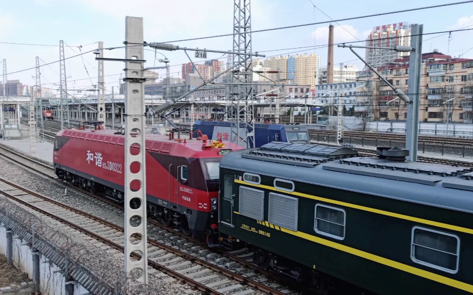 中国铁路t6308乌海西–呼和浩特快速进站终到呼和站