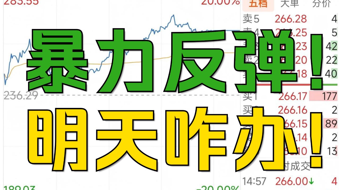 明天！准备动手！OR 准备砸盘！今天！全球止跌！暴力反弹！机会就要到了！