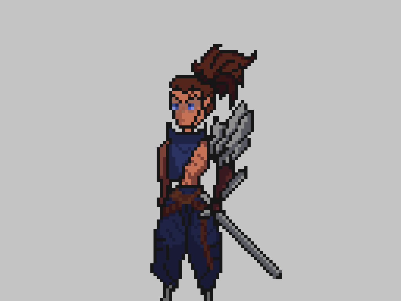 亚索,但是像素【lol】【人物练习】