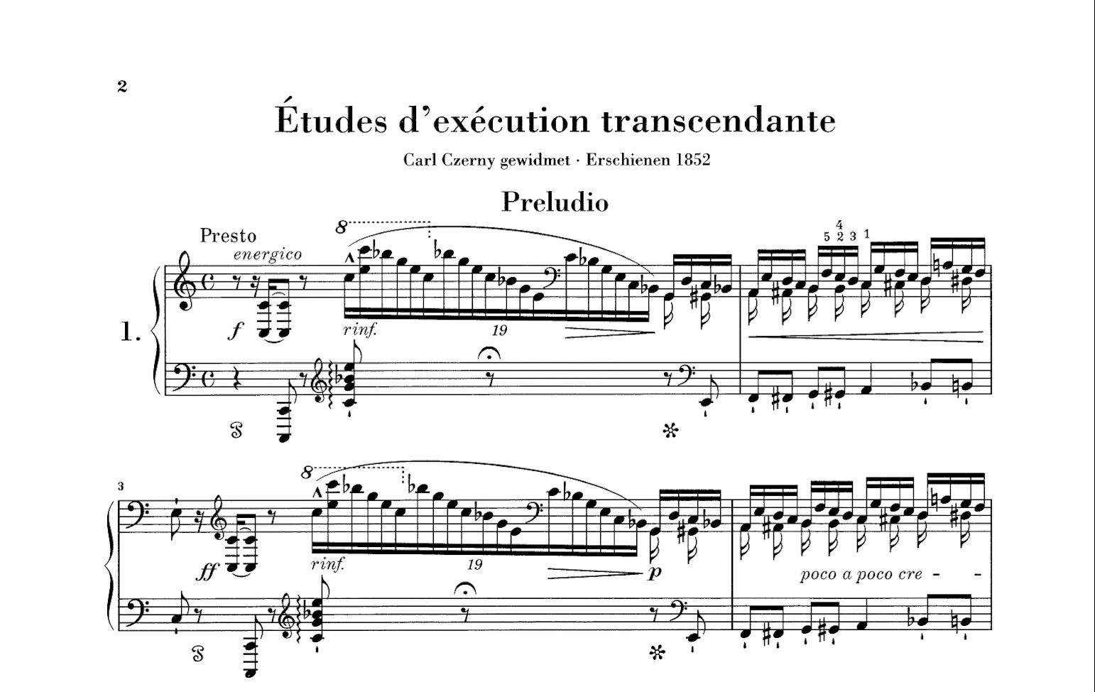 [图]李斯特超技练习曲S.139 No.1 LISZT 12 Transcendental Etudes-Prelude.presto 前奏曲 -曲谱同步