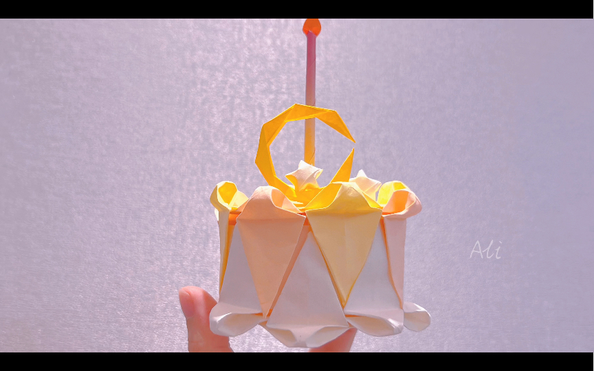 「折纸手工」折纸月亮