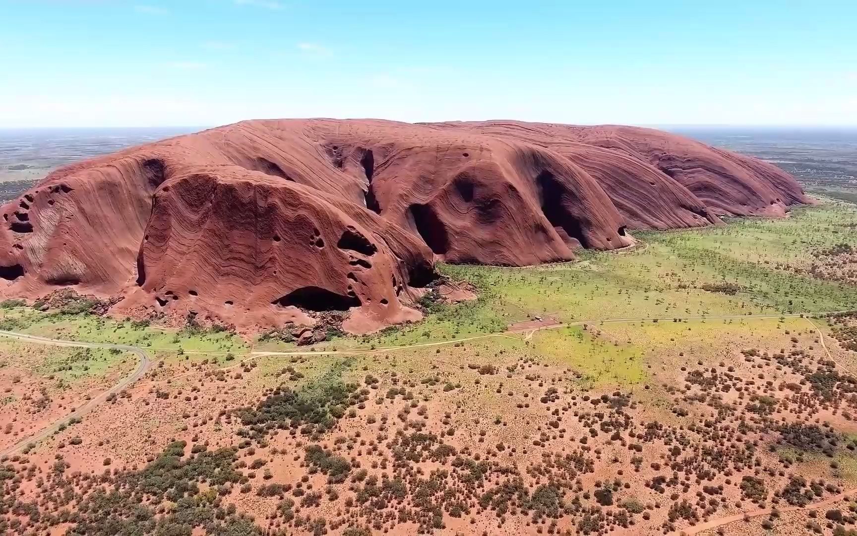 【搬运】澳大利亚乌鲁鲁uluru-巨石-治愈系风景4k-无人机航拍_哔哩