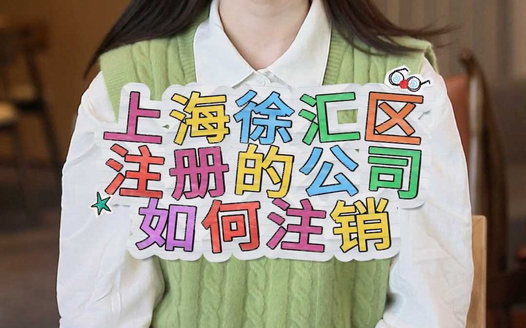 上海徐汇区注册的公司如何注销掉?哔哩哔哩bilibili