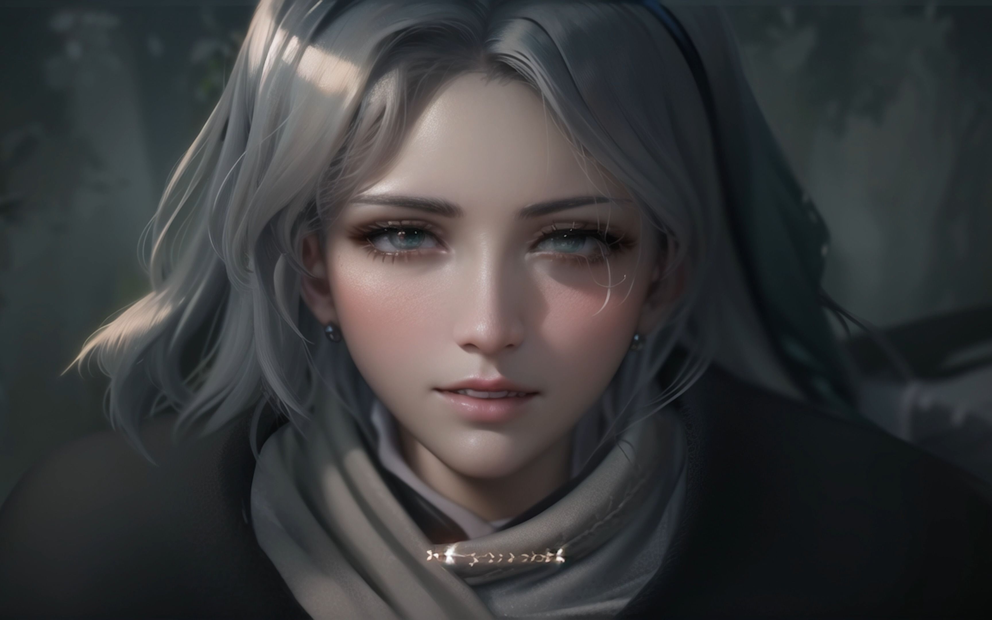 【ai动画和绘画】关卡前方得白毛梅琳娜,非重绘放大细节丢失展示