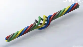solidworks视频教程一根缠绕的钢绳绘制方法