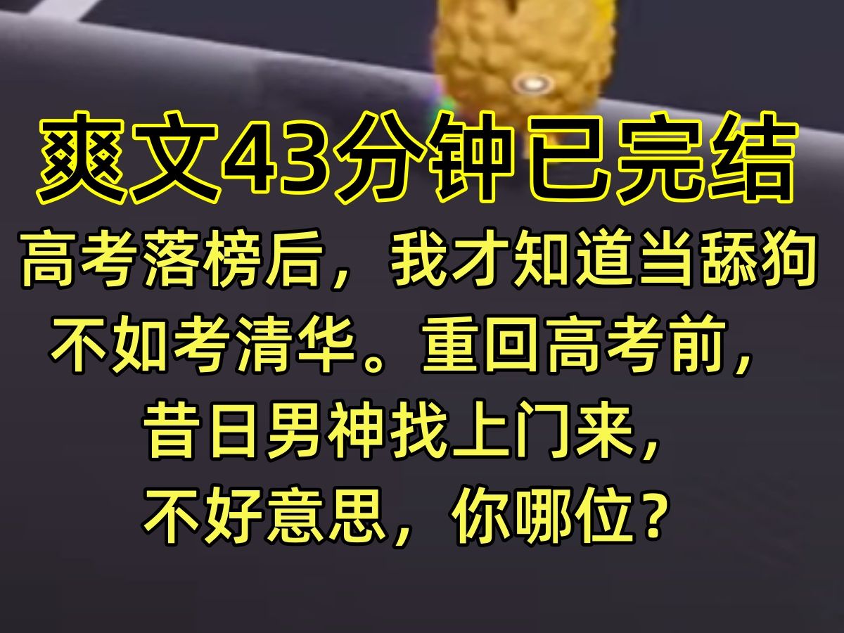 【完结文】高考落榜后,我才知道当舔狗不如考清华.重回高考前,昔日男神找上门来,不好意思,你哪位?哔哩哔哩bilibili