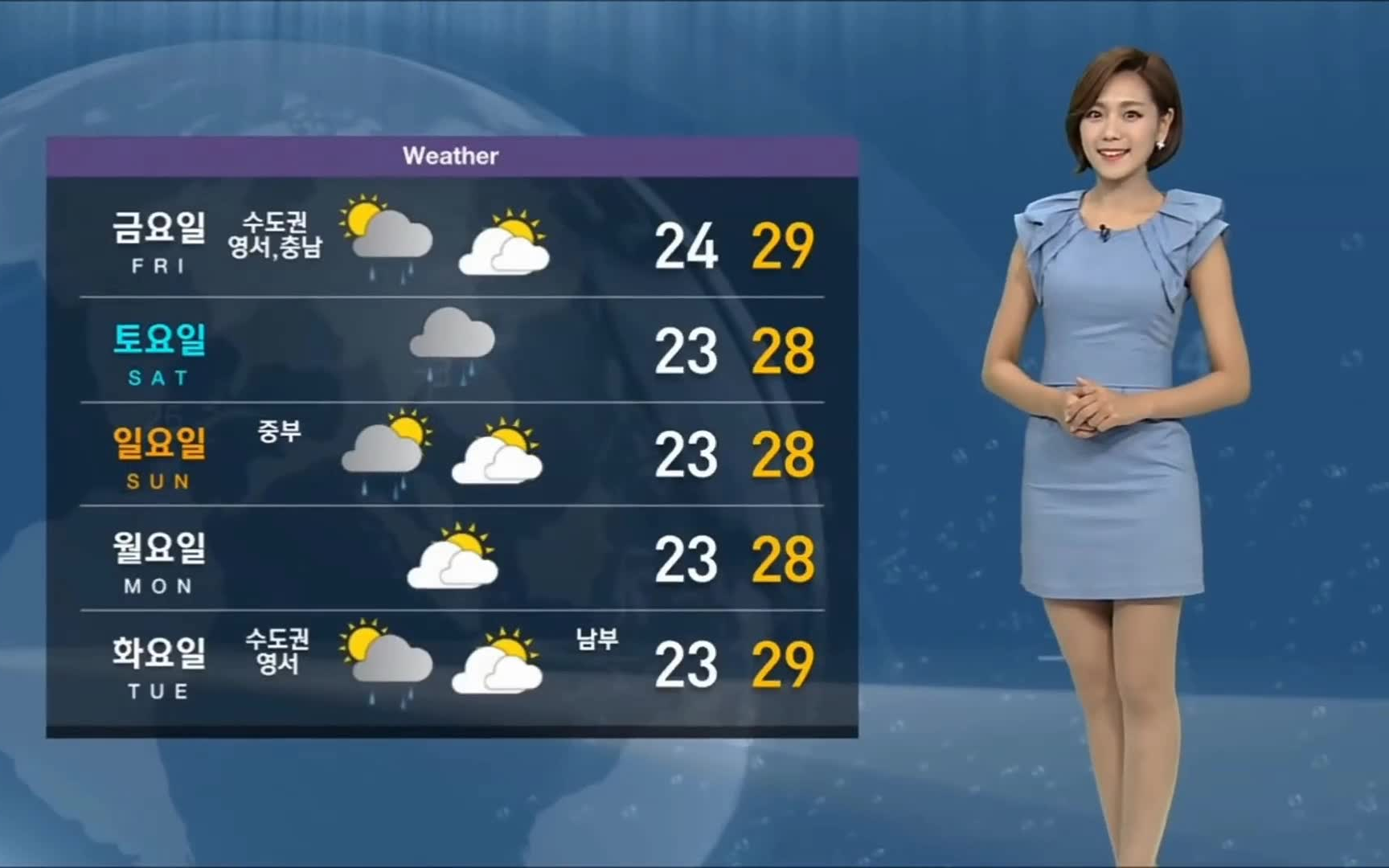 日本拥有美腿美颜的天气预报播报员