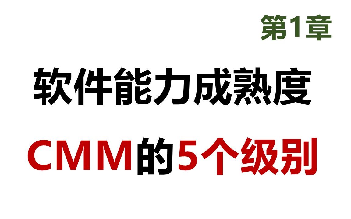 51 软考 网络工程师 软件能力成熟度CMM的5个级别哔哩哔哩bilibili