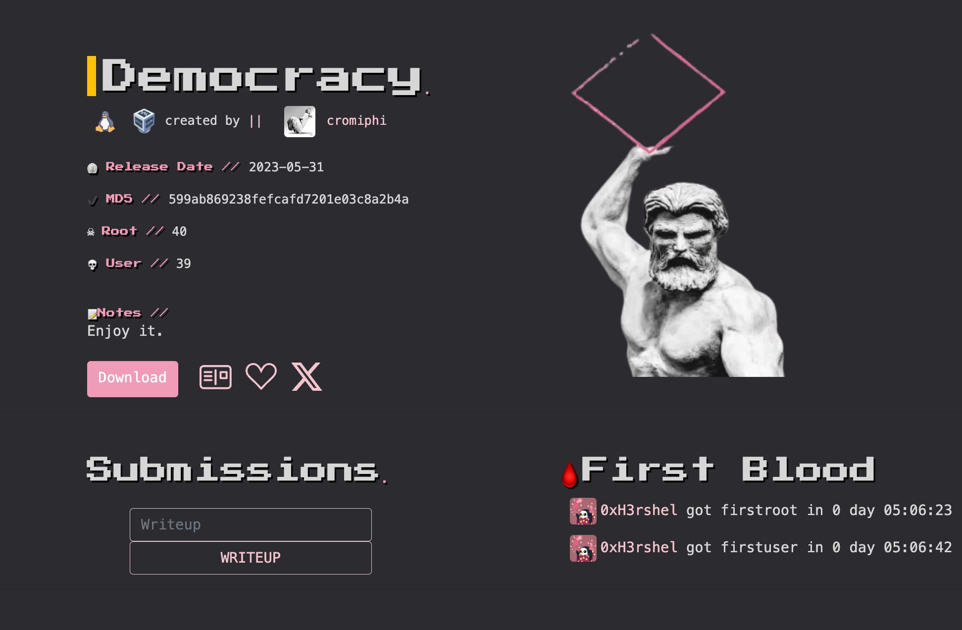 hackmyvm democracy靶机复盘