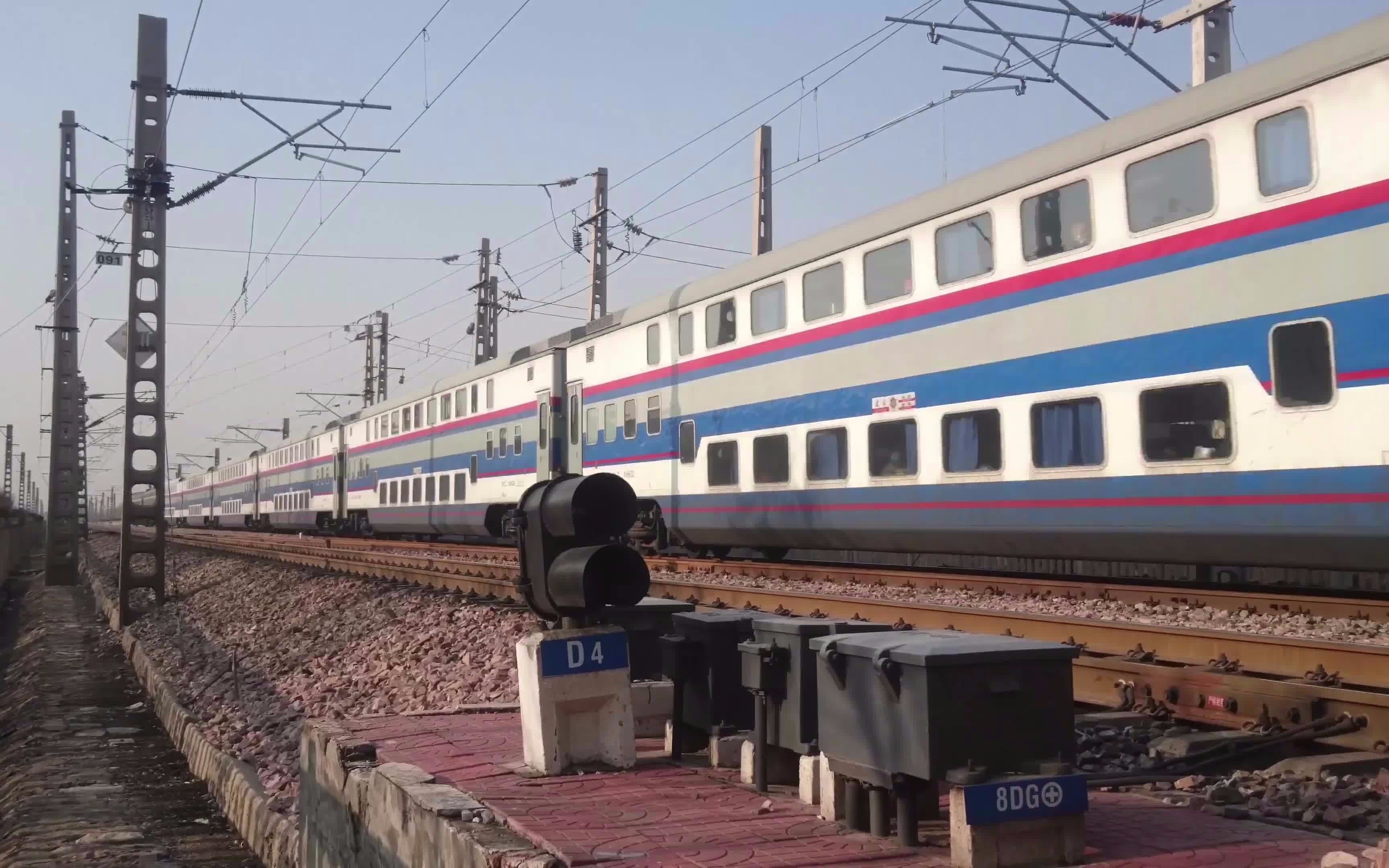 双层列车syz25k加长重联,快速通过_哔哩哔哩_bilibili
