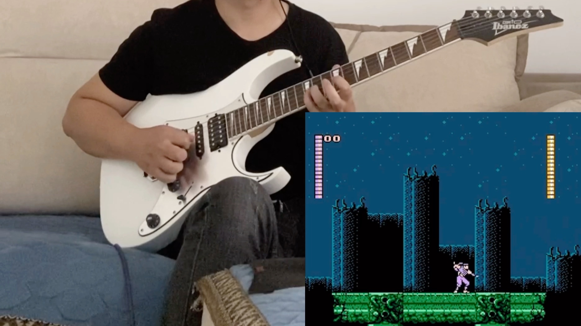 fc游戏 赤影战士boss 吉他