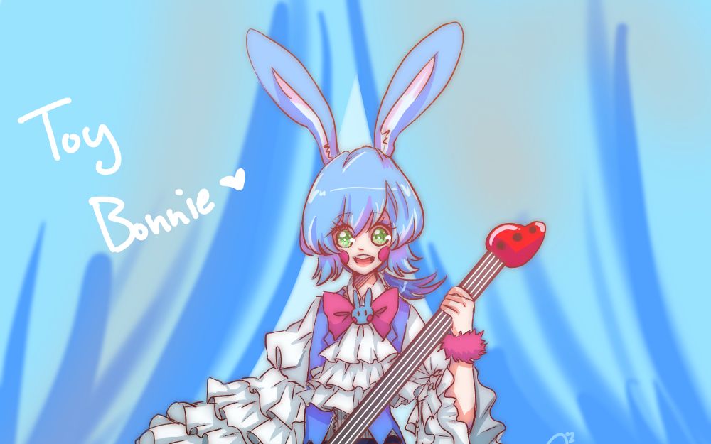 【平板绘】fnaf 2 toy bonnie【上色过程】