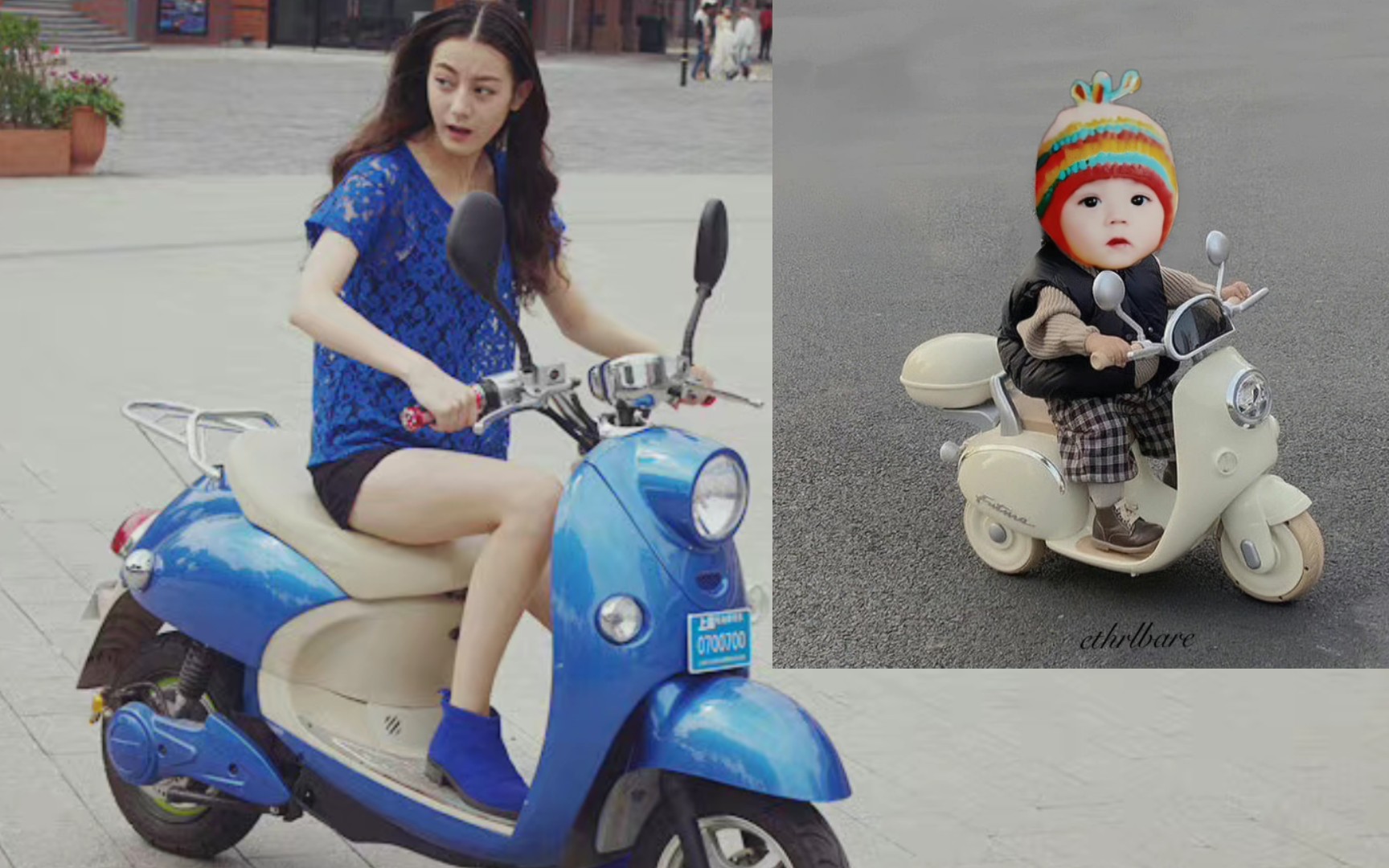 [迪丽热巴]骑上我心爱的小摩托