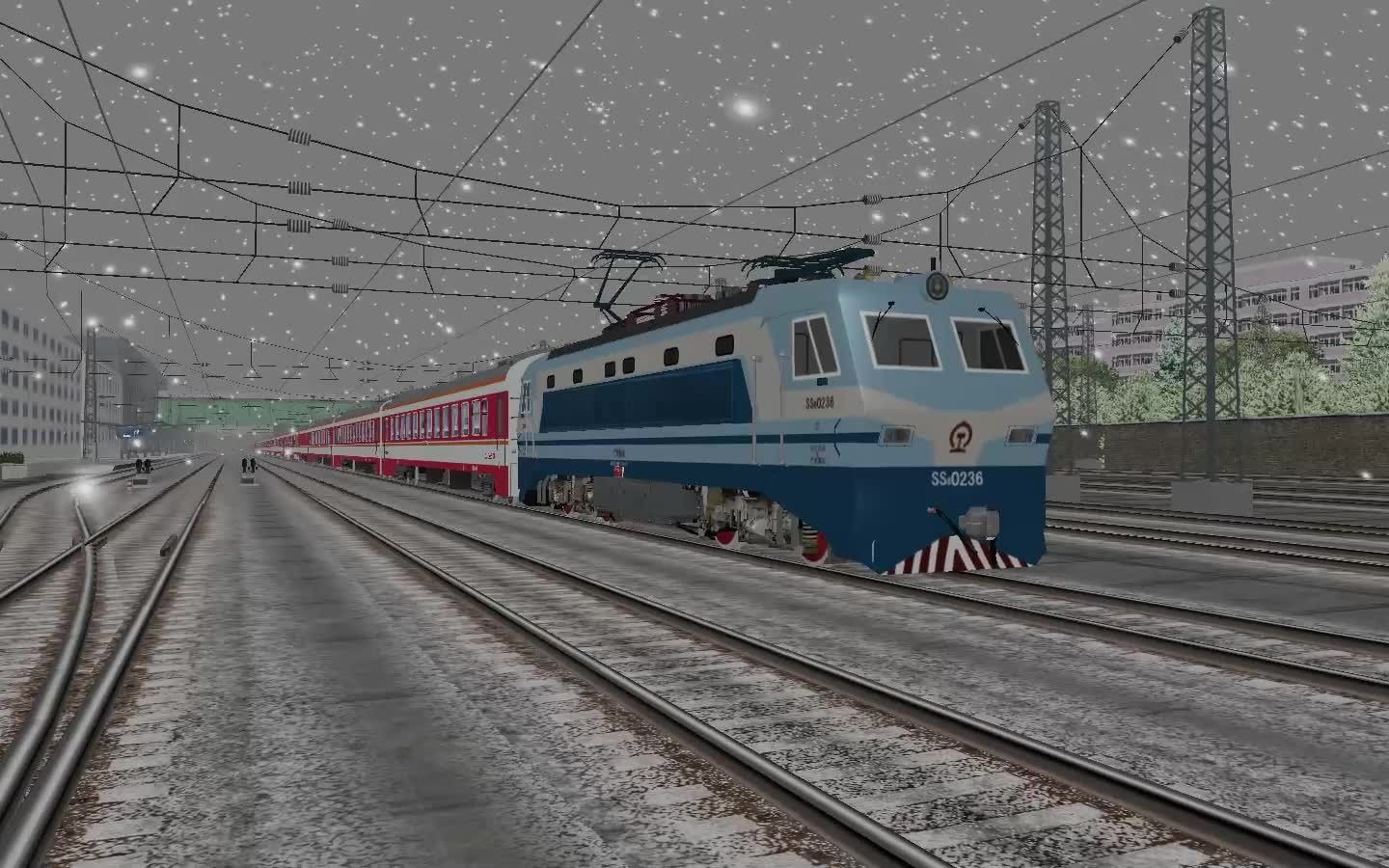 【实况模拟火车】机车ss8-0236始发站成都-终点站重庆_哔哩哔哩 (゜