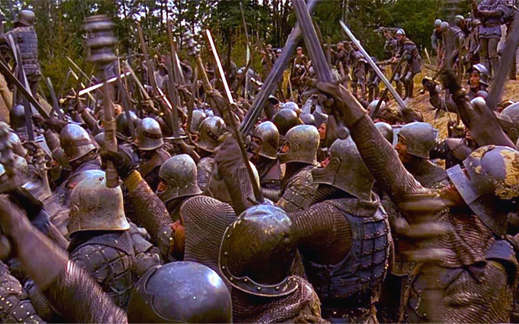 英法百年战争史诗大片,法国重甲步兵对战英国军队,战场残酷无比_哔哩