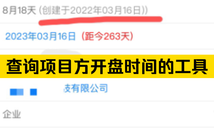 玩项目必备工具2查询项目方开盘时间,数字藏品打野、玩资金盘用的到哔哩哔哩bilibili