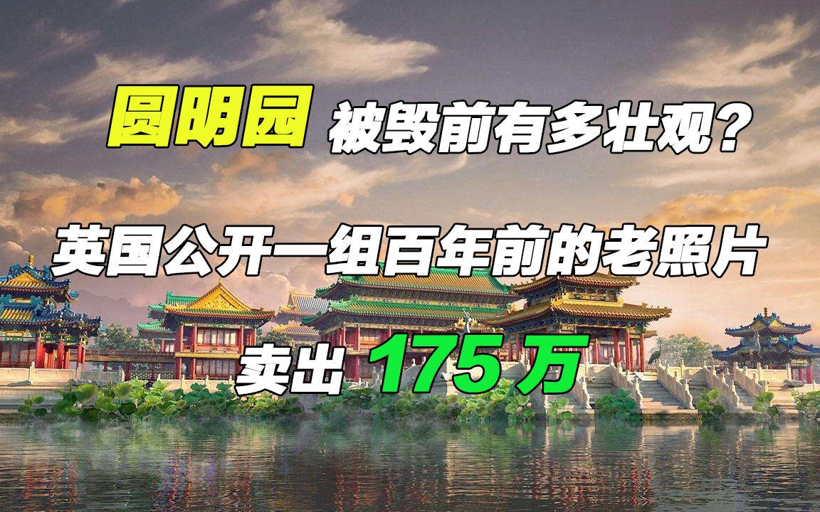 圆明园被毁前有多壮观?英国公开一组百年前的老照片,卖出175万哔哩哔哩bilibili