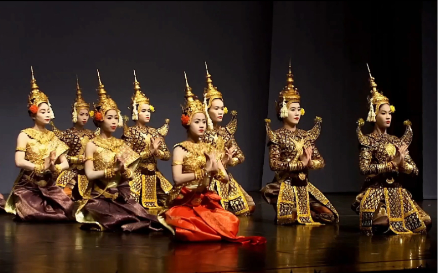 【帕花黛维公主制】柬埔寨宫廷舞蹈生旦合舞其本舞《四曲舞》第一曲"