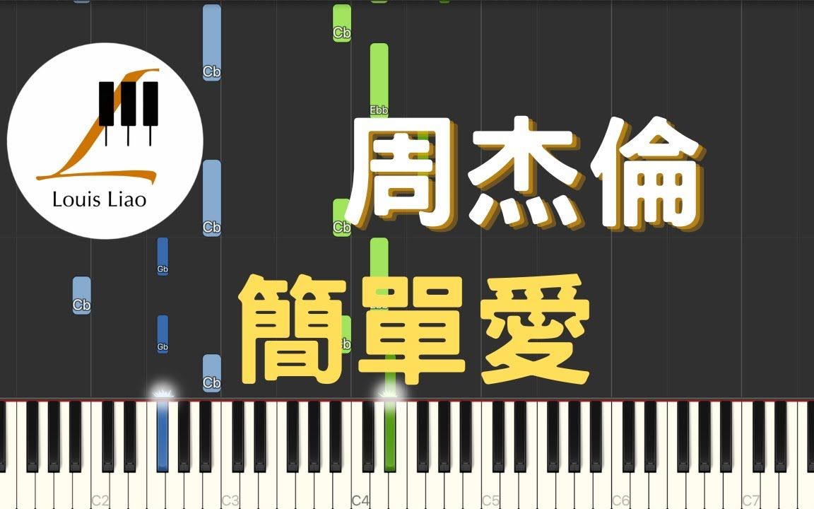 [图]周杰倫 Jay Chou 簡單愛 Simple Love 鋼琴教學 Synthesia 琴譜