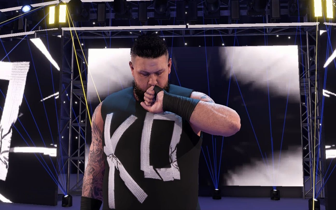 wwe2k22 战斗ko大战周一晚救世主 kevin owens vs seth rollins