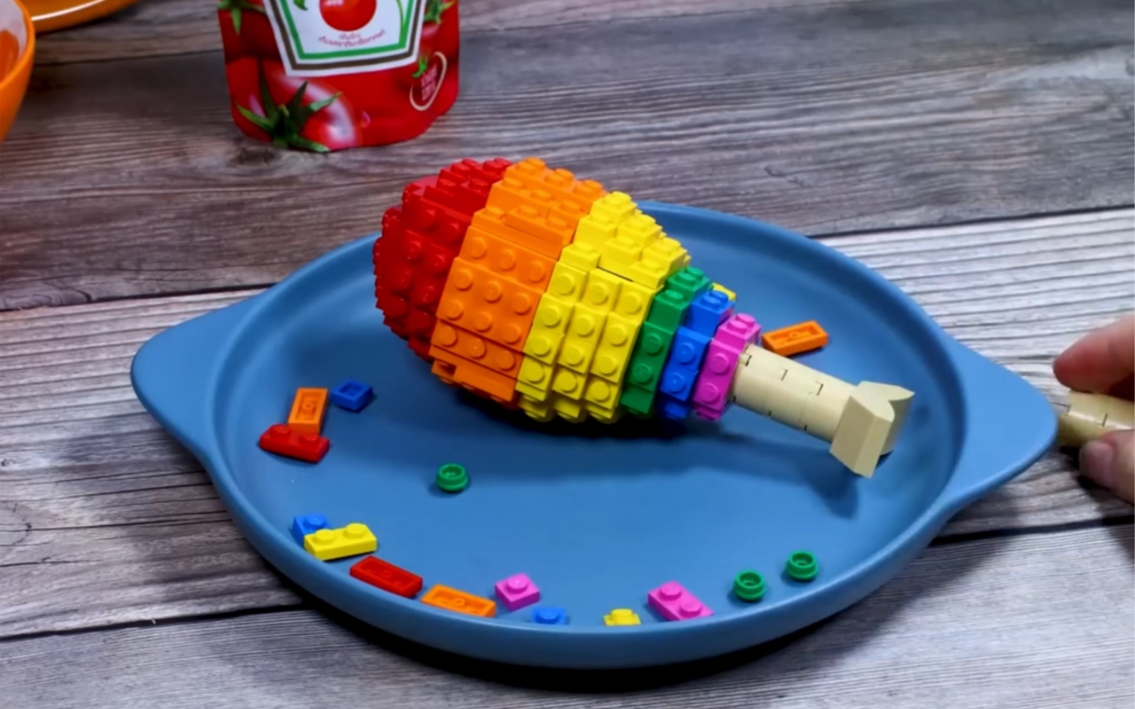 乐高美食--彩虹鸡腿