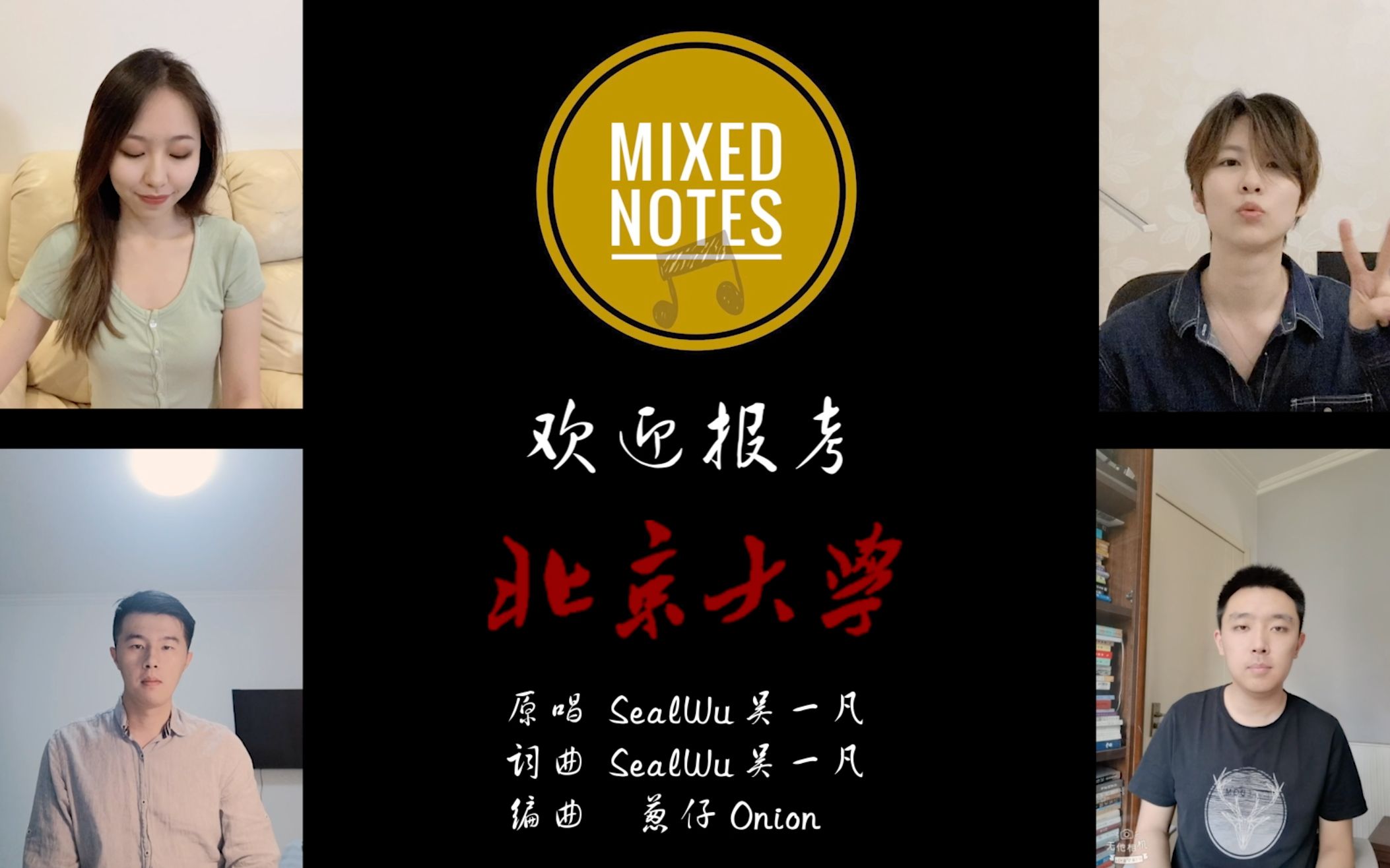 【Mixed Notes高考应援!!】《欢迎报考北京大学》(SealWu吴一凡 Cover)哔哩哔哩bilibili