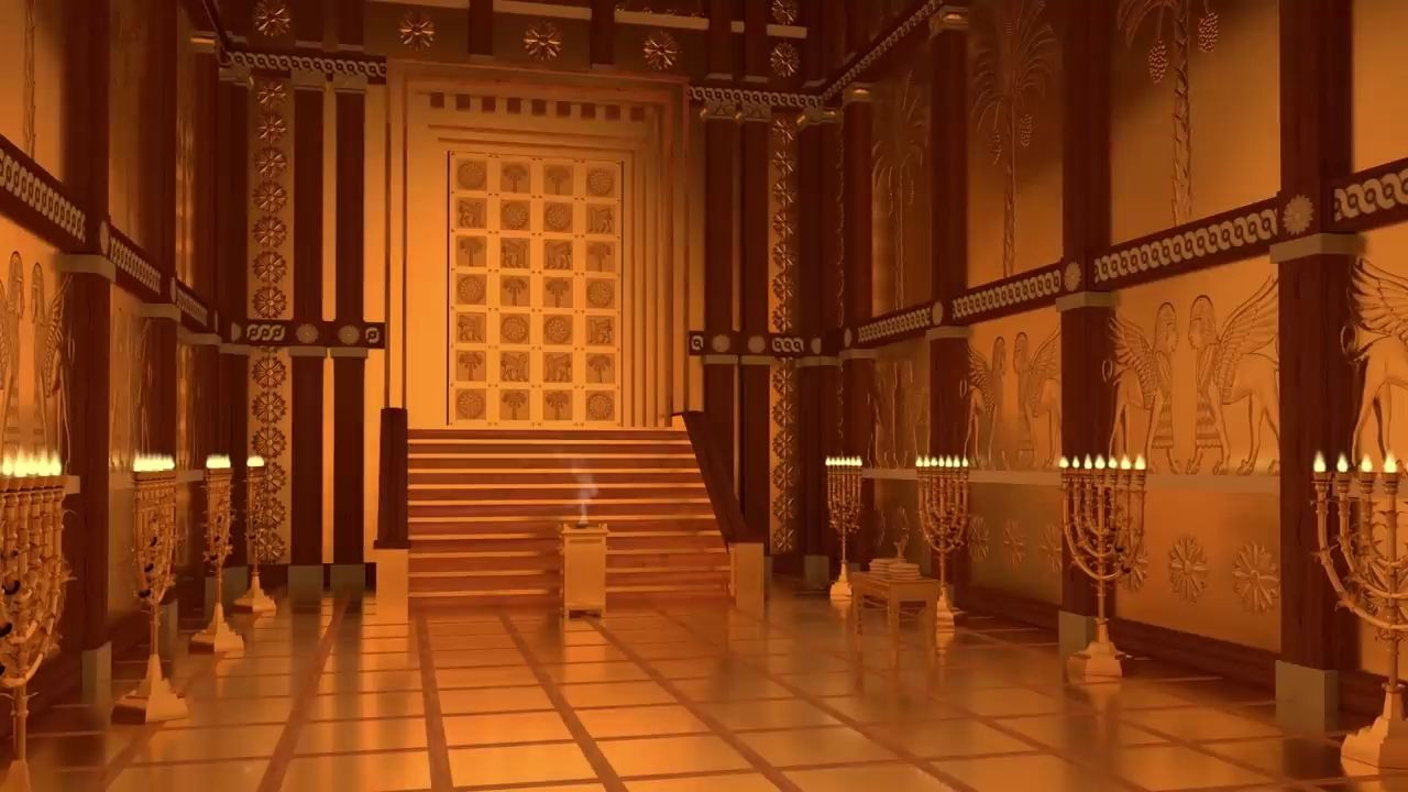 所罗门建造的圣殿3d模拟 - solomons temple 3d