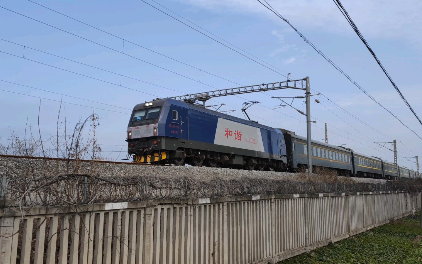 [宁启铁路]1月12日摄 k94 南通—深圳东 hxd3c-0223