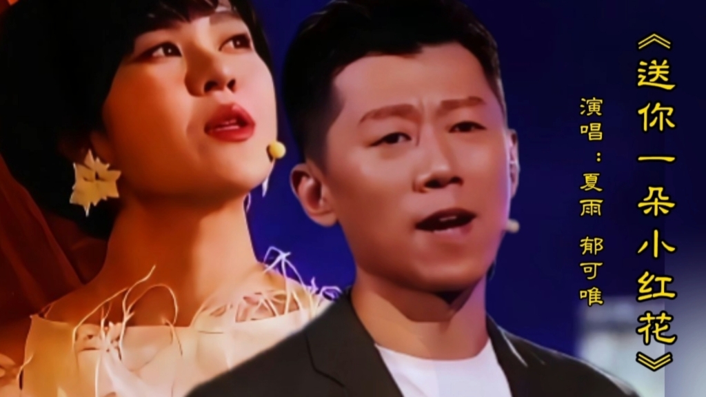 夏雨郁可唯演唱《送你一朵小红花》独特的嗓音唯美动听完美组合