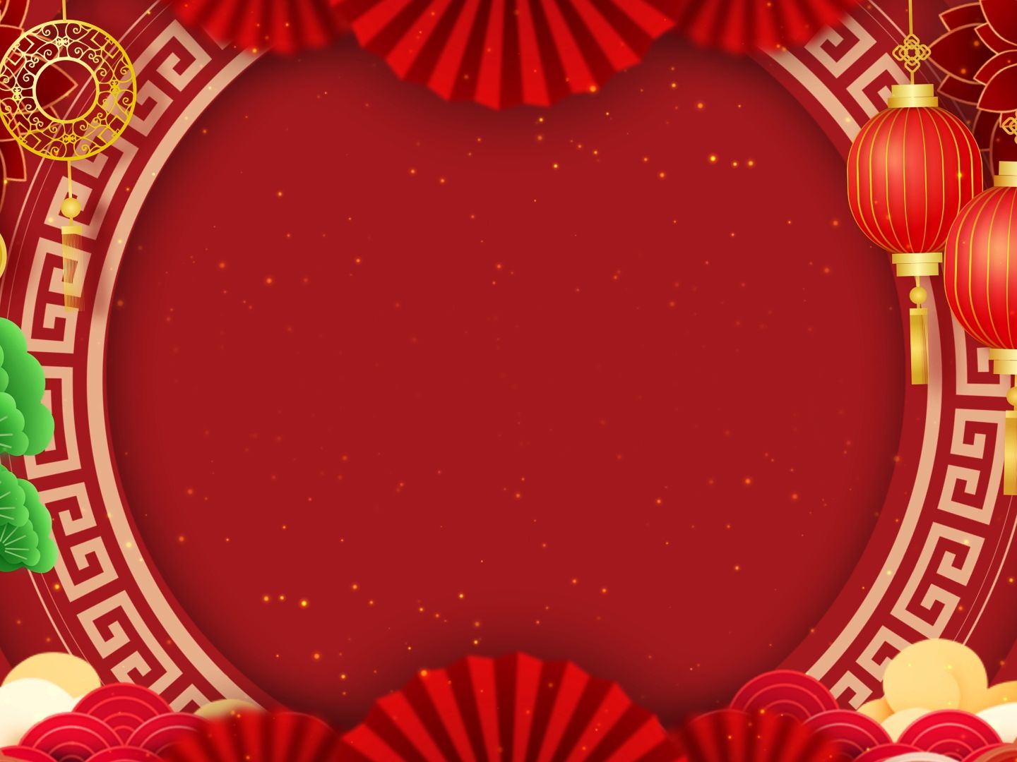 新年春节舞台led循环视频背景